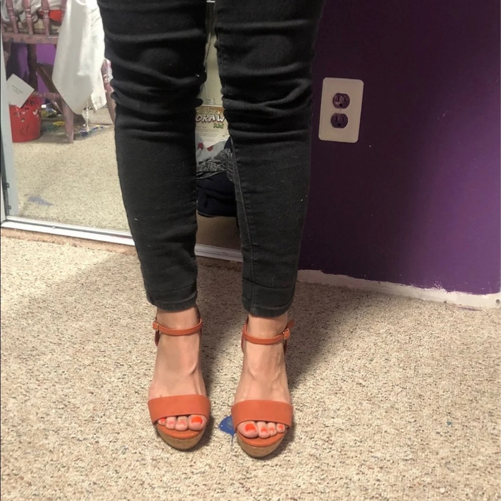 Burnt orange wedges